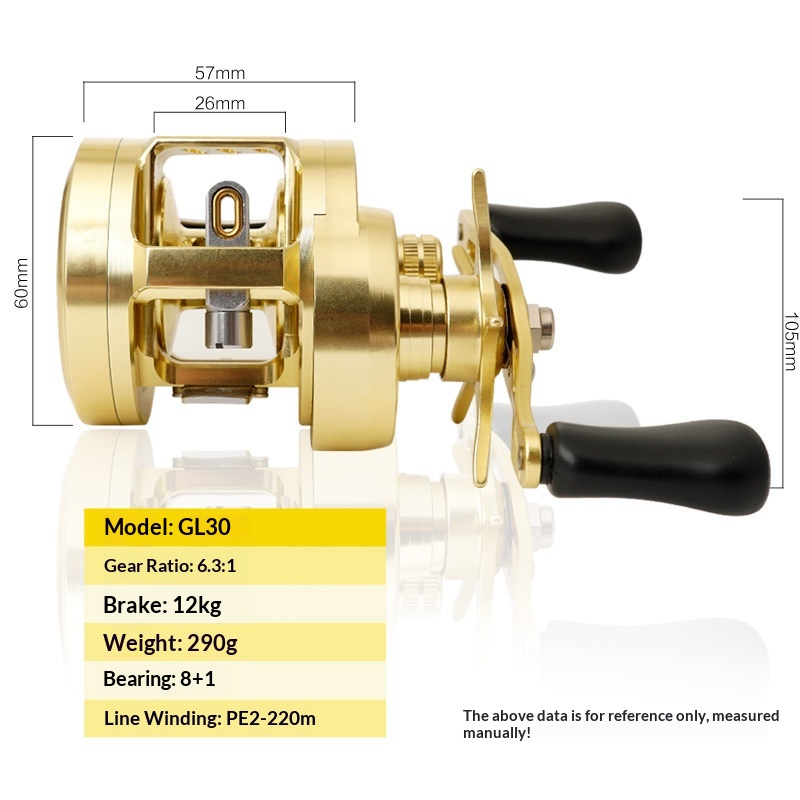 GL30 Full Metal Magnetic Baitc - Trolling Reel recension och pris