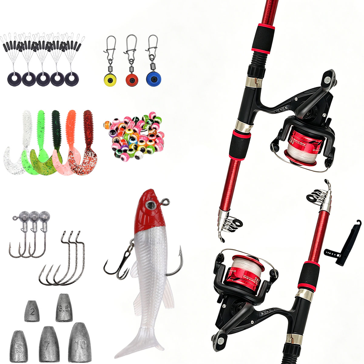 Spinning Fishing Rod and Reel  - Conventional Reel recension och pris